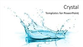  Presentation with clean water - PPT layouts with turquoise water splash isolated background and a white colored foreground
