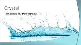  Presentation with water splash - Amazing presentation theme having turquoise-water-splash-isolated backdrop and a white colored foreground