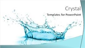  Presentation with water splash - Presentation theme featuring turquoise-water-splash-isolated background and a white colored foreground