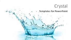  Presentation with water splash - Presentation having turquoise-water-splash-isolated background and a  colored foreground