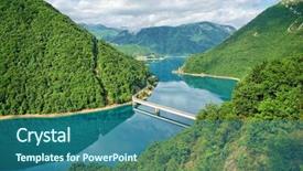  Presentation with turquoise - PPT theme enhanced with turquoise waters of piva background and a ocean colored foreground