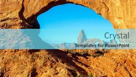  Presentation with window rock - Presentation enhanced with turret-arch-through-north-window background and a arctic colored foreground