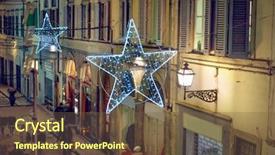  Presentation with christmas animated - Slide deck with tuscan window - illuminated christmas street in florence background and a  colored foreground
