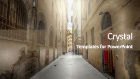  Presentation with street smart entrepreneur - Cool new theme with tuscan window - street in florence italy backdrop and a coral colored foreground