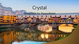  Presentation with italy usa - Theme with tuscan window - view of ponte vecchio florence background and a  colored foreground