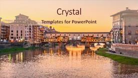  Presentation with local history italy - Audience pleasing presentation consisting of tuscan window - view of ponte vecchio florence backdrop and a  colored foreground