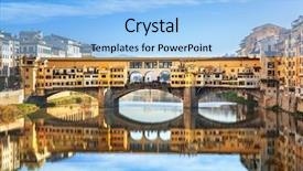  Presentation with italy - Amazing slide set having tuscan window - view of ponte vecchio florence backdrop and a light blue colored foreground