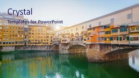  Presentation with independence italy - PPT theme having tuscan window - view of ponte vecchio florence background and a  colored foreground