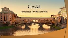  Presentation with italy - PPT layouts consisting of tuscan window - view of ponte vecchio florence background and a blonde colored foreground