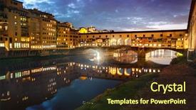  Presentation with italy - Amazing PPT layouts having tuscan window - view of ponte vecchio backdrop and a wine colored foreground