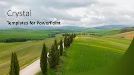  Presentation with tuscany - PPT theme with tuscany countryside hills stunning aerial view in spring background and a lemonade colored foreground