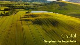  Presentation with tuscany - PPT theme having tuscany countryside hills stunning aerial view in spring background and a tawny brown colored foreground