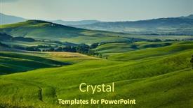  Presentation with tuscany - Beautiful slide set featuring tuscany hills backdrop and a tawny brown colored foreground