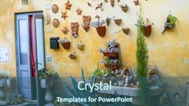  Presentation with tuscany - Slide deck enhanced with tuscany house wall with colorful background and a ocean colored foreground