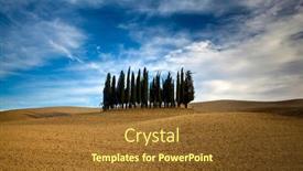  Presentation with rolling hills - PPT theme featuring tuscany-italy-september-27-2017 background and a tawny brown colored foreground