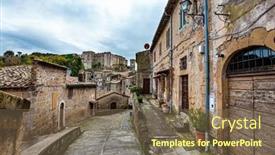  Presentation with tuscany - Presentation design enhanced with tuscany-italy-the-tuff-city background and a violet colored foreground