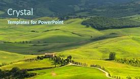  Presentation with tuscany - PPT layouts featuring tuscany landscape toscana italy background and a ocean colored foreground