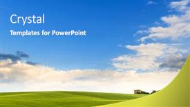  Presentation with tuscany - Theme having tuscany landscape toscana italy background and a teal colored foreground