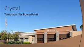  Presentation with fire station - Slide set consisting of tustin-california-25-april-2020 background and a teal colored foreground