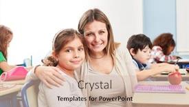  Presentation with teacher - Audience pleasing PPT layouts consisting of tutor-teacher-takes-care backdrop and a soft green colored foreground