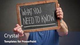  Presentation with slate - PPT theme consisting of tutorial-or-advice-concept background and a ocean colored foreground