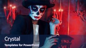  Presentation with sugar skull - Cool new slides with tux in interior sugar backdrop and a navy blue colored foreground