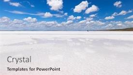  Presentation with blue sky - Presentation consisting of tuz-golu-salt-lake background and a sky blue colored foreground