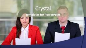  Presentation with anchor - Presentation consisting of tv anchor training for telling background and a mint green colored foreground