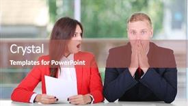  Presentation with anchor - Cool new slide deck with tv anchor training for telling backdrop and a coral colored foreground