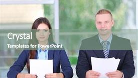  Presentation with anchor - Audience pleasing slide deck consisting of tv anchor training for telling backdrop and a gray colored foreground