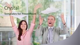  Presentation with anchor - Theme enhanced with tv anchor training for telling background and a  colored foreground