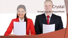  Presentation with anchors - Theme consisting of tv anchors training for telling background and a lemonade colored foreground