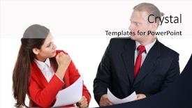  Presentation with anchors - Amazing slide set having tv anchors training for telling backdrop and a  colored foreground