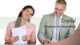  Presentation with anchors - Theme with tv anchors training for telling background and a  colored foreground