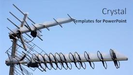  Presentation with antenna - Presentation enhanced with tv-antenna-covered-with-snow background and a light blue colored foreground