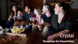  Presentation with night - PPT layouts enhanced with tv at night drinking beer background and a wine colored foreground