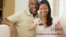  Presentation with risk control - Beautiful presentation featuring tv channels - couple in living room backdrop and a coral colored foreground