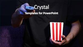  Presentation with man heart attact hand hold - PPT layouts with gatineau vintage postcard with a rough rubber stamp background and a lemonade colored foreground