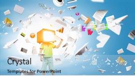  Presentation with children - Beautiful slides featuring tv characters - tv addicted children mixed media backdrop and a  colored foreground