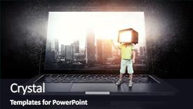  Presentation with children - Amazing slide set having tv characters - tv addicted children mixed media backdrop and a  colored foreground