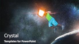  Presentation with children - Presentation theme featuring tv characters - tv addicted children mixed media background and a tawny brown colored foreground