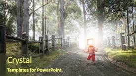  Presentation with children - Audience pleasing PPT theme consisting of tv characters - tv addicted children mixed media backdrop and a tawny brown colored foreground