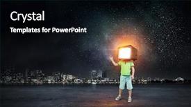  Presentation with children - Theme enhanced with tv characters - tv addicted children mixed media background and a  colored foreground