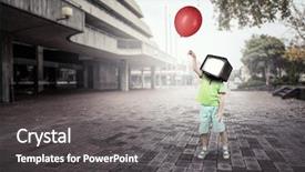  Presentation with children - Presentation with tv characters - tv addicted children mixed media background and a  colored foreground