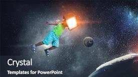  Presentation with children - Colorful theme enhanced with tv characters - tv addicted children mixed media backdrop and a ocean colored foreground