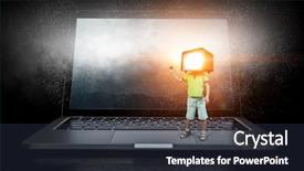  Presentation with children - Slides with tv characters - tv addicted children mixed media background and a  colored foreground