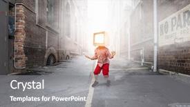  Presentation with children - Amazing slide set having tv characters - tv addicted children mixed media backdrop and a  colored foreground