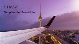  Presentation with skyline - Theme enhanced with wing with skyline of berlin background and a coral colored foreground