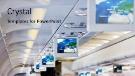  Presentation with britain - Amazing slides having britain map - commercial aircraft interior backdrop and a  colored foreground