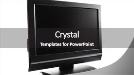  Presentation with definition - Presentation theme with industrial widescreen - lcd high definition flat screen background and a dark gray colored foreground